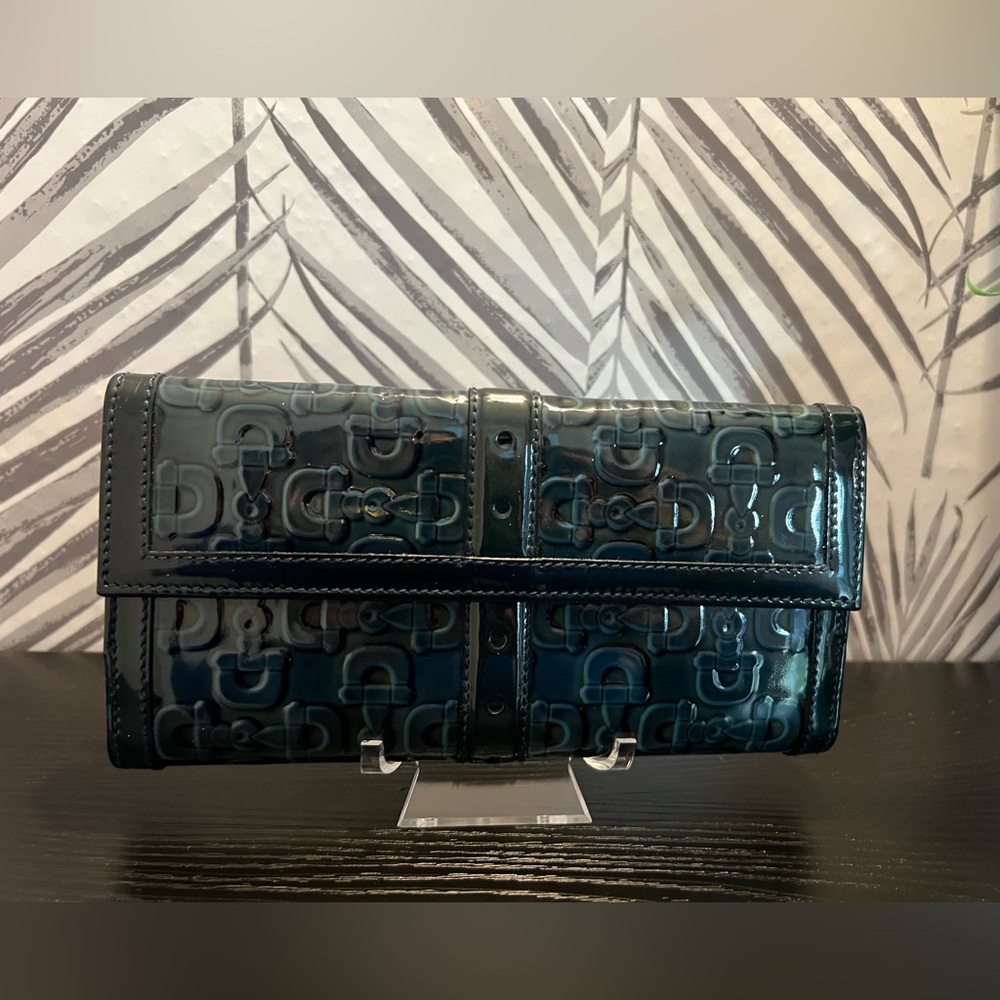 ❌SOLD❌ Gucci Teal Horsebit Print Buckle Wallet With Box - Picture 14 of 17